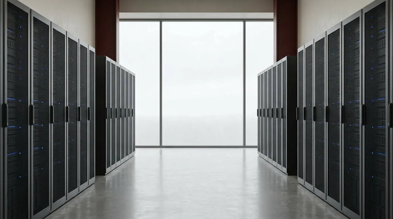 Server hall with tall windows and natural light